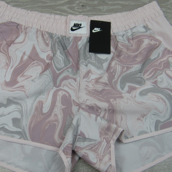 Nike NSW Women's Pink Marble Swirl Running Shorts - Picture 3 of 8